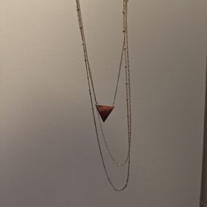 Elegant Gold and Brown Pendant Necklace
